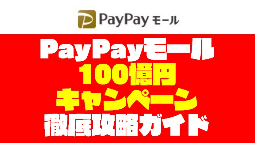 【徹底攻略】PayPayモールで100憶円キャンペーン！還元率を最大に引き上げる方法