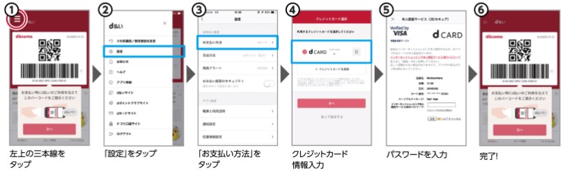 D払い に クレジットカード Dカード を登録する方法 本人認証サービス キャッシュレスjapan